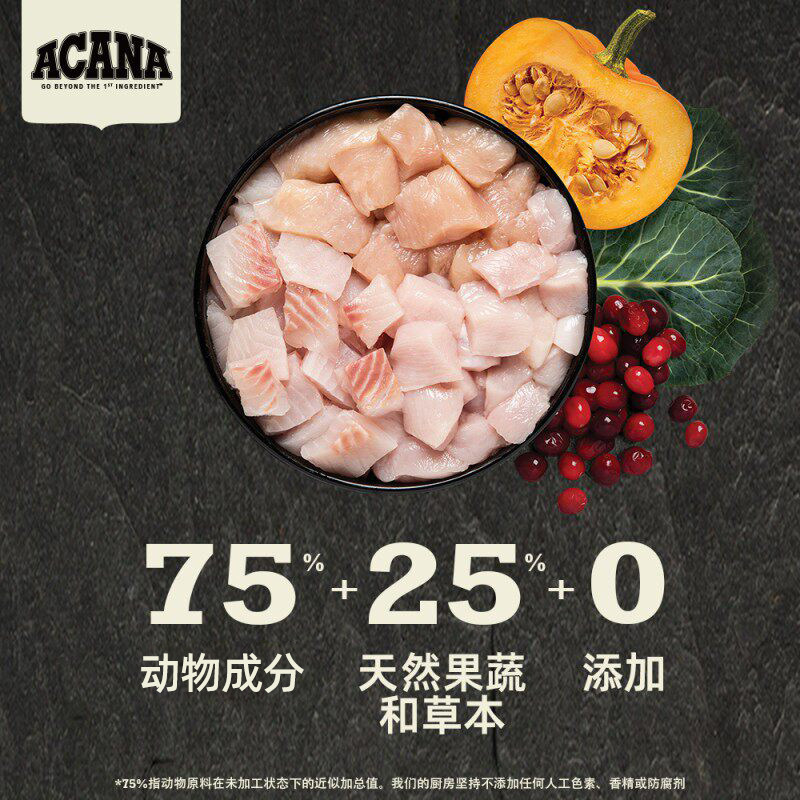 ACANA爱肯拿猫粮成猫幼猫粮农场盛宴1.8kg*2全价猫粮进口无谷鸡肉