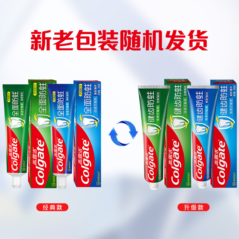 高露洁健齿防蛀牙膏250g*4固齿清新口气强健牙釉质含氟钙配方 - 图0