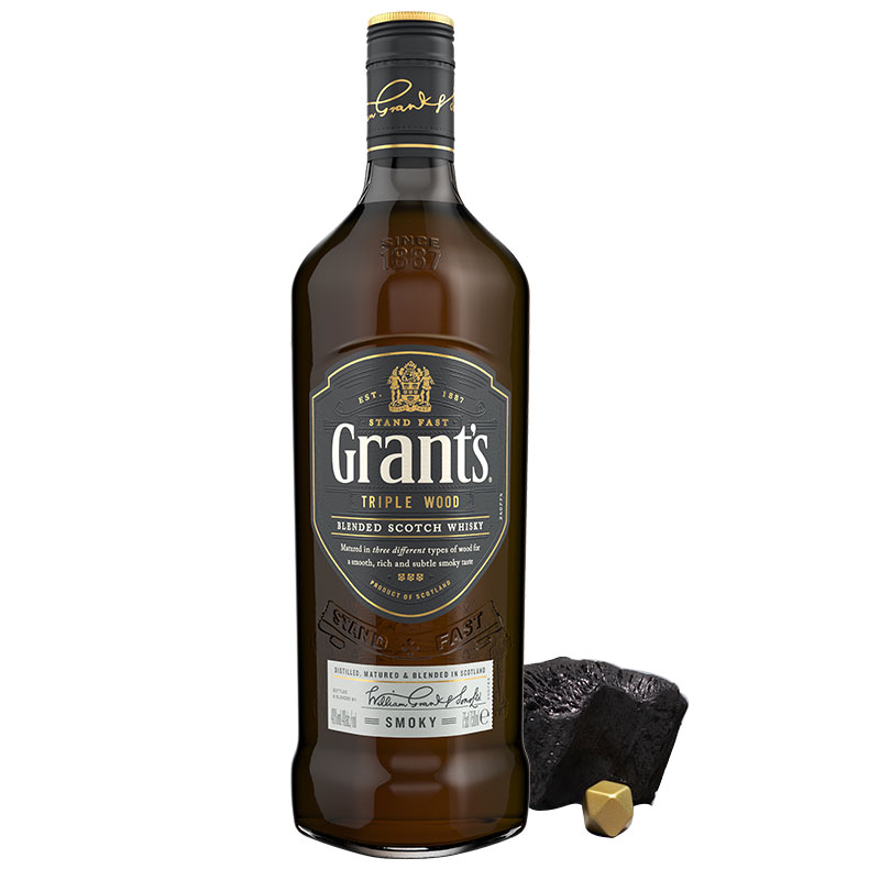 格兰（Grant's）格兰威清雅泥煤烟熏味苏格兰威士忌700ml-图0