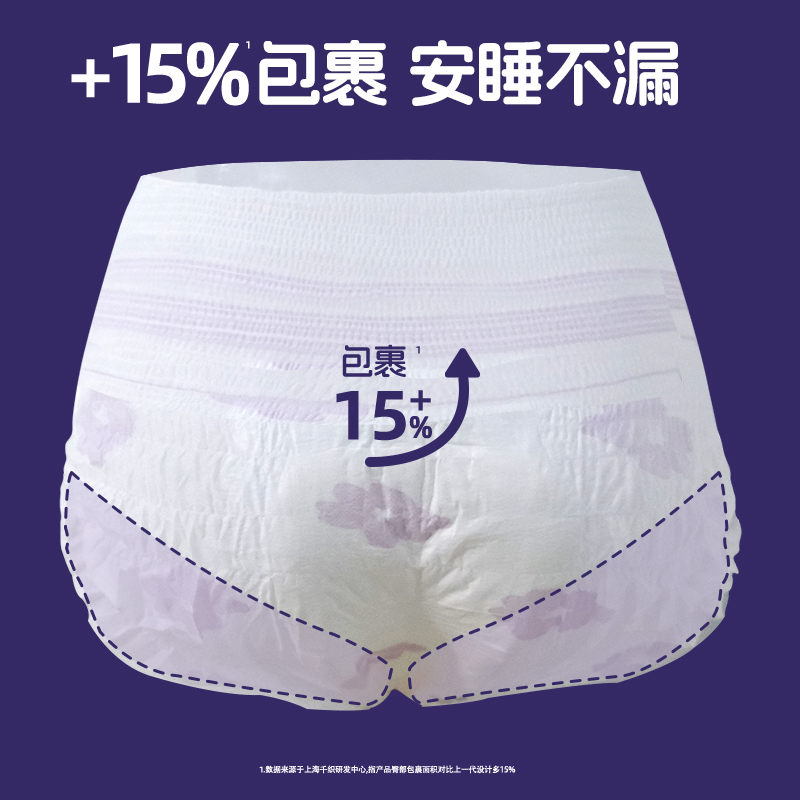 她研社春眠小裤安心裤夜安裤安全裤卫生巾防漏薄透气ML6条