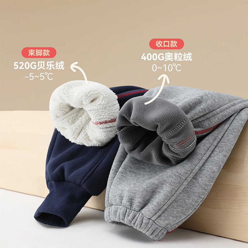 [一体绒抗菌]齐齐熊男童裤子加绒加厚冬季宝宝新年休闲卫裤年服女,淘宝优惠券,粉丝福利购,淘宝优惠卷