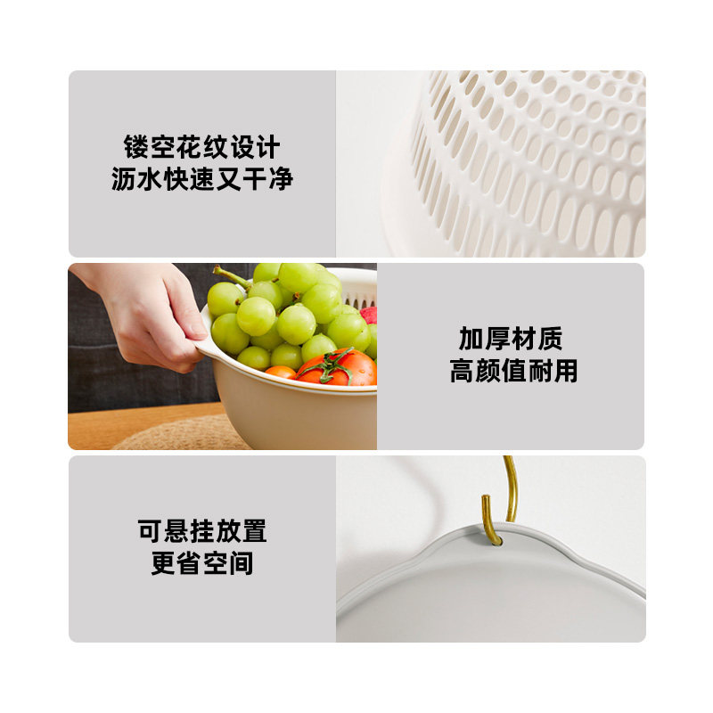 喵满分沥水篮2件套