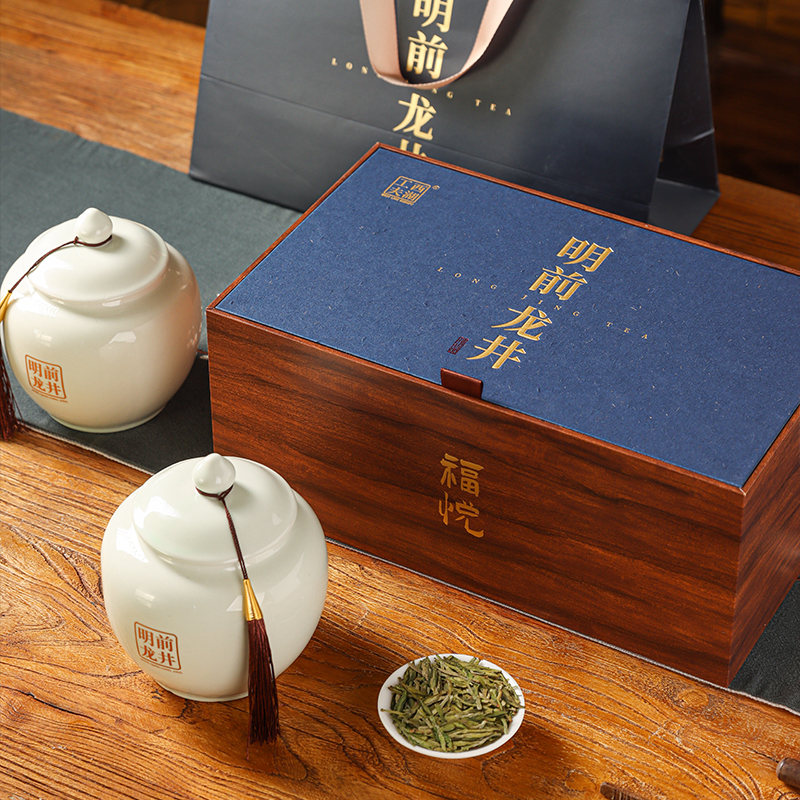 西湖工夫2023新茶明前特级龙井绿茶250g茶叶礼盒装年货节礼品送礼