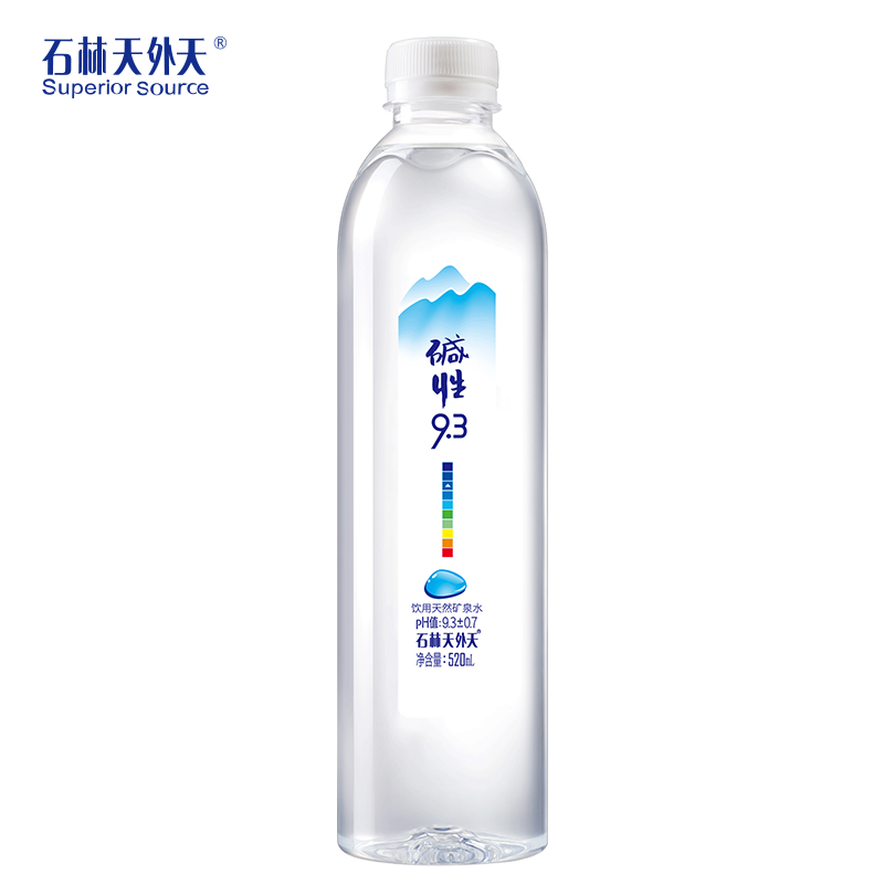 石林天外天天然碱性矿泉水520ml*24瓶*2箱矿物质低钠饮用高活性水