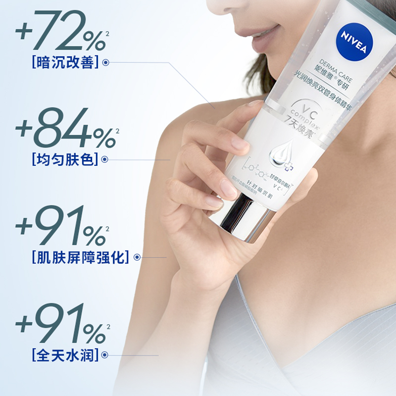 妮维雅光润焕亮双管果酸身体精华保湿滋润身体乳霜提亮肤色200ml