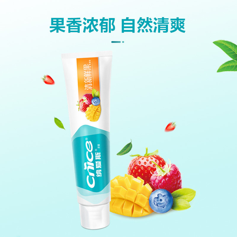 纳爱斯清新鲜果牙膏鲜浓果味4支装