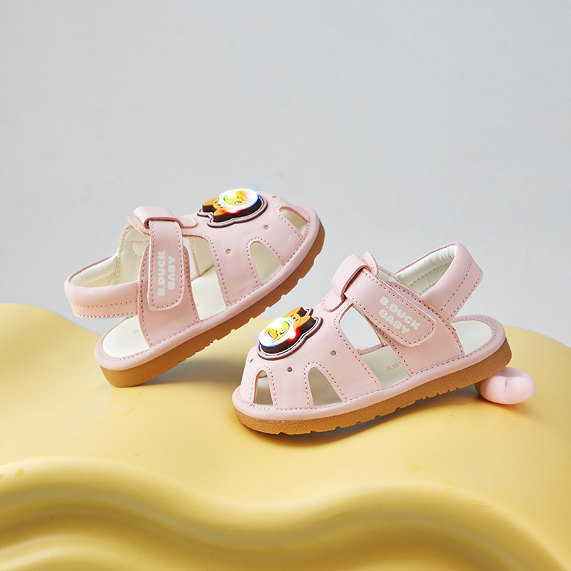 bduck小黄鸭童鞋宝宝凉鞋夏季女童叫叫鞋儿童鞋子男童软底室内鞋,淘宝优惠券,粉丝福利购,淘宝优惠卷