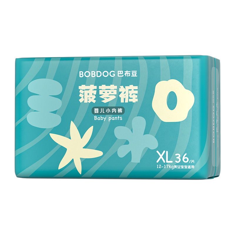 巴布豆新菠萝拉拉裤XL36片婴儿尿不湿