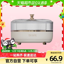 Sheri light lavish double layer dry fruit box swivel Lattice Fruit Pan Advanced Sensation Snack Nut Containing Box Candy Melon box