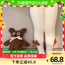 Girl Lian Pants Socks Thicken Plus Fleece Pants Socks White Underpants Children Beating Bottom Socks Womens Baby Socks Pants Baby Autumn Winter