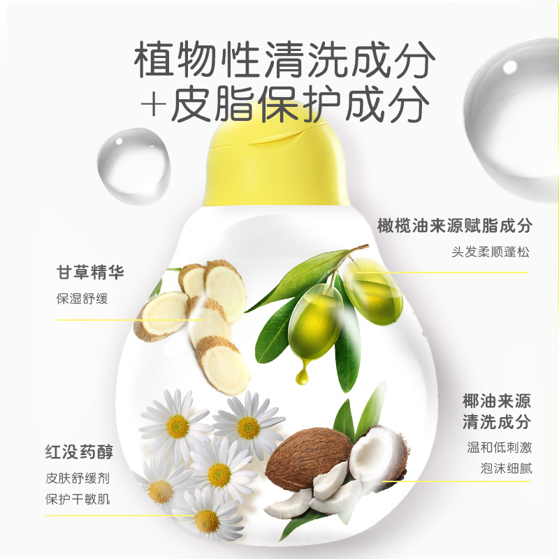 Pigeon贝亲婴儿童洗发水宝宝专用500ml*1瓶柚子柔顺洗发露洗头膏