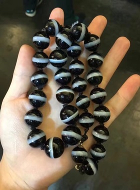 【阿珠文玩】维多利亚时期药师珠古董珠子项链