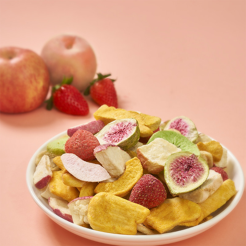 【超级桶】鲜美利9种水果脆混合冻干100g*2袋草莓芒果无花果零食,淘宝优惠券,粉丝福利购,淘宝优惠卷