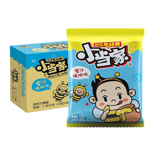 统一小当家干脆面干吃面蜜汁猪排味整箱装网红零食童年 - 图0