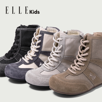 ELLEkids童靴秋季新款拳击儿童靴