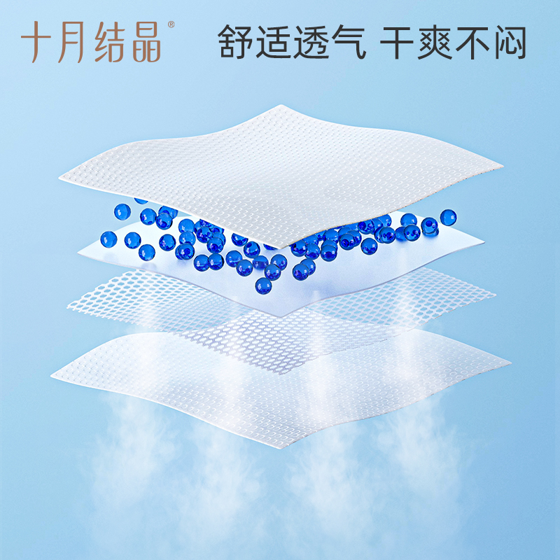 十月结晶婴儿一次性隔尿垫宝宝护理垫60片床上防水透气一次性床垫