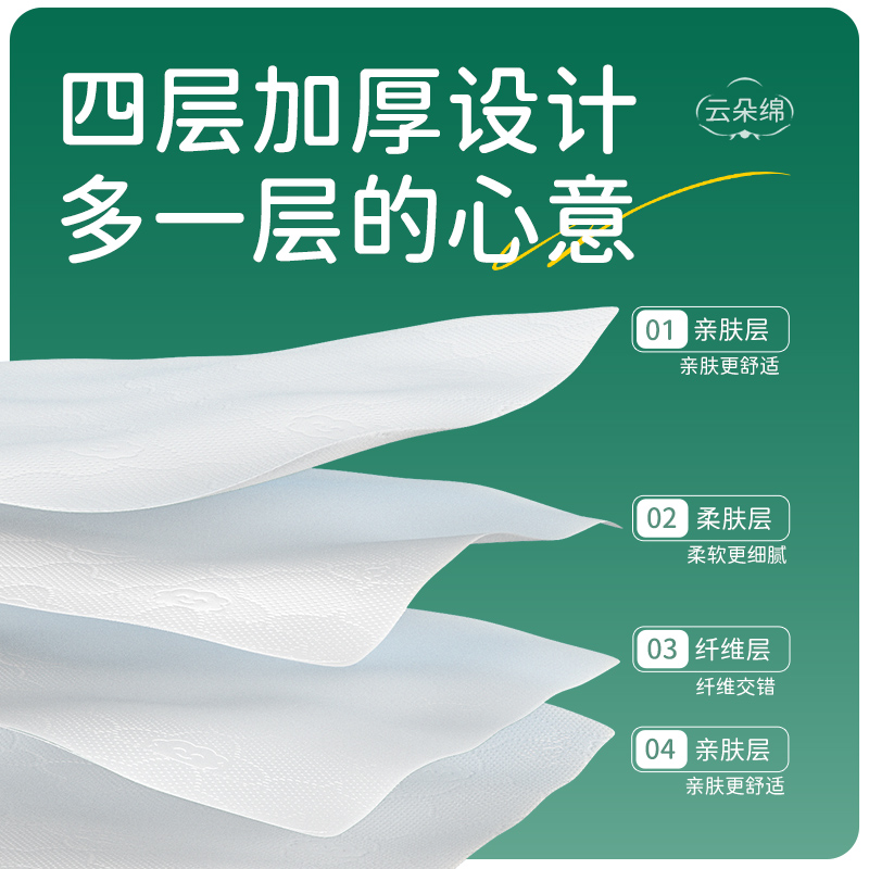 包邮蓝漂挂抽4层296抽*4提双面压花抽纸亲肤卫生纸厕所家用整箱装 - 图0