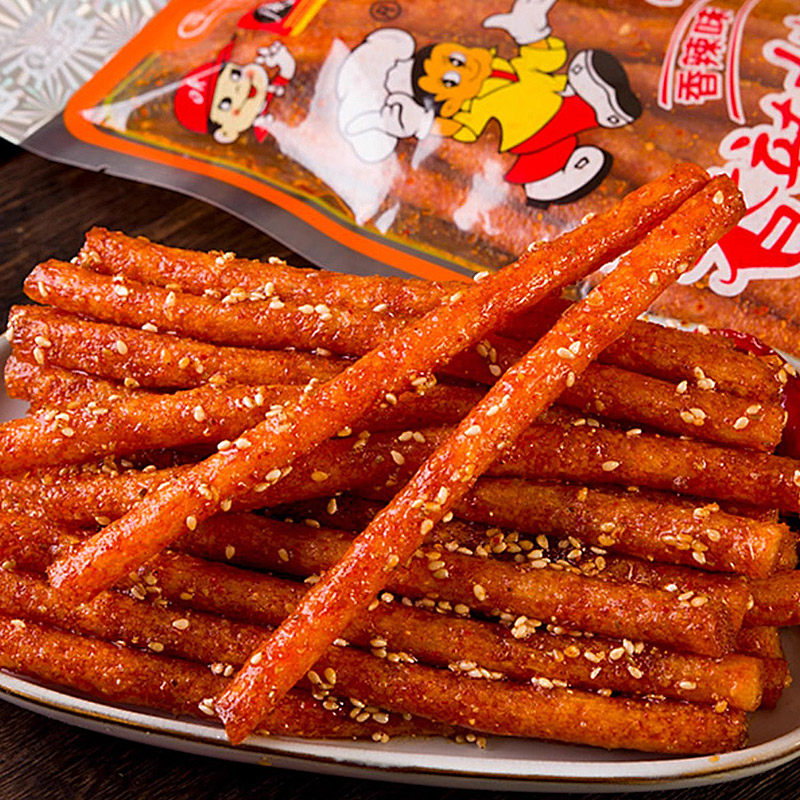 周再德周氏香辣棒麻辣豆腐干面筋辣片辣条素肉豆皮儿时怀旧小零食,淘宝优惠券,粉丝福利购,淘宝优惠卷