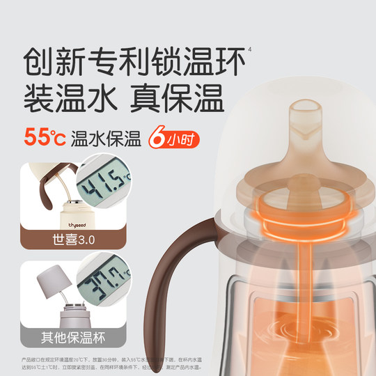 Shixi Xiaoyue-aged thermos cup/cup cover Infants and young children carry their straws and drinking bottles when they go out