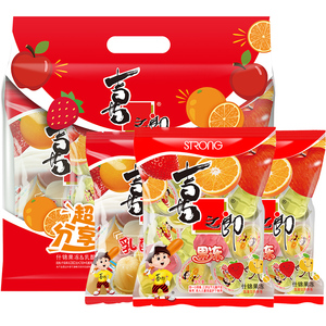 喜之郎经典什锦乳酸果冻360g*3袋家庭装儿童休闲零食小吃小杯