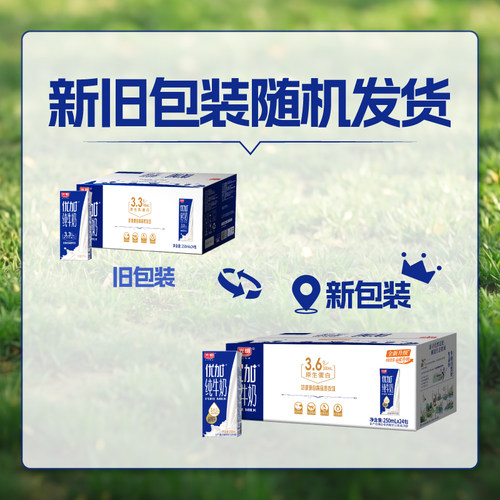 光明优加纯牛奶250ml*24盒/整箱 - 图3