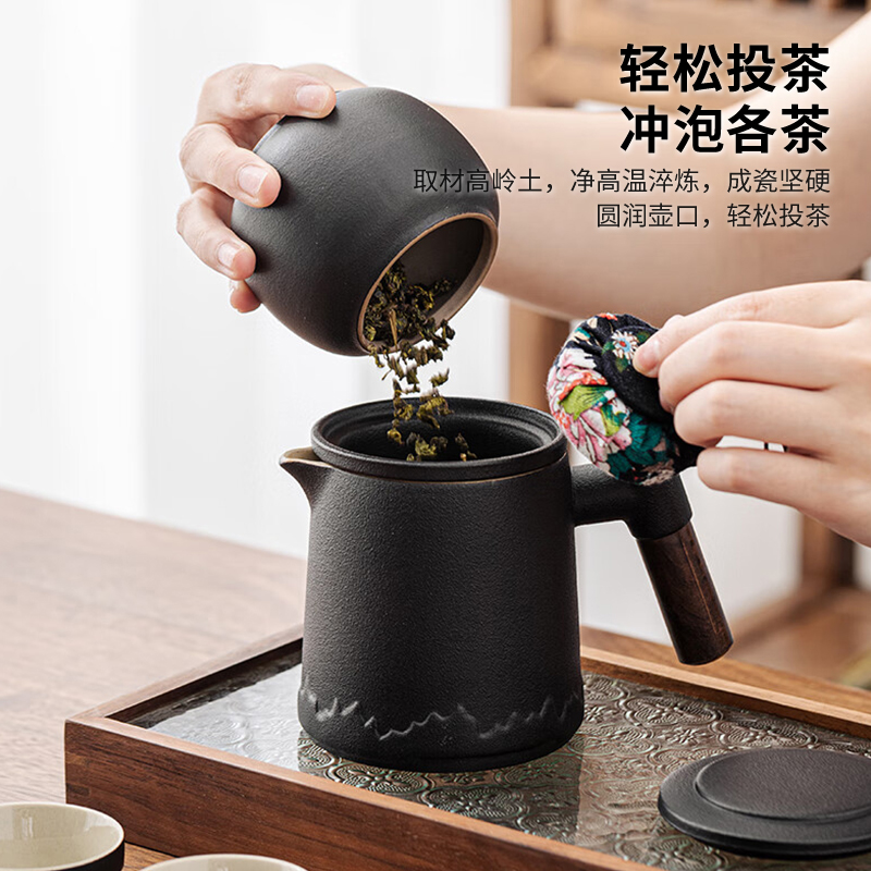 几物森林旅行茶具便携式套装户外功夫泡茶壶茶杯露营快客杯出差 - 图0