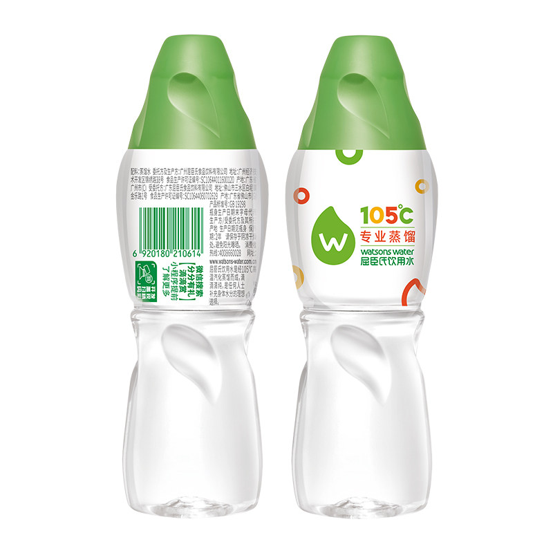 屈臣氏蒸馏水105℃高温蒸馏制法280ML*35瓶便携补水
