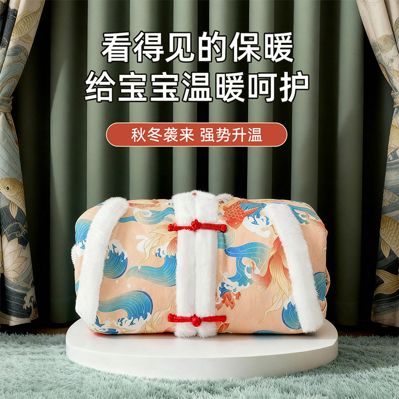 彩婴房婴儿披风斗篷男女宝宝防风冬天外出抱衣加绒加厚秋冬季挡风