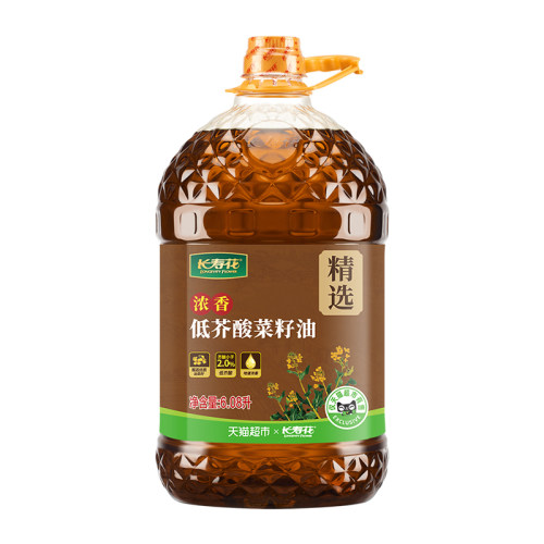 长寿花低芥酸浓香菜籽油6.08L非转基因物理压榨纯正家用食用油 - 图2