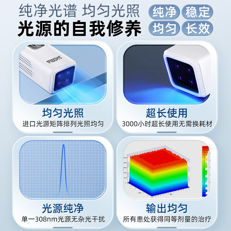 希格玛308光疗仪白癜风银屑病治疗非准分子紫外线灯家用-图0