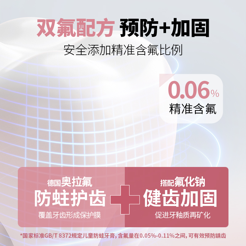 小狮王KODOMO儿童倍护防蛀牙膏奥拉氟3-12岁（草莓+橙子）50g*2支