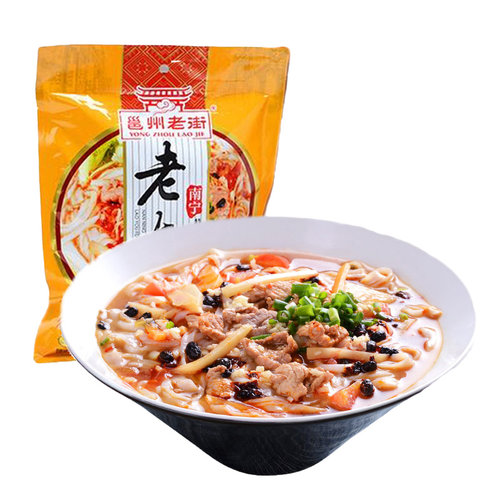 邕州老街正宗特产广西粉252g*3袋扁粉切粉南宁老友粉酱米粉速食 - 图0