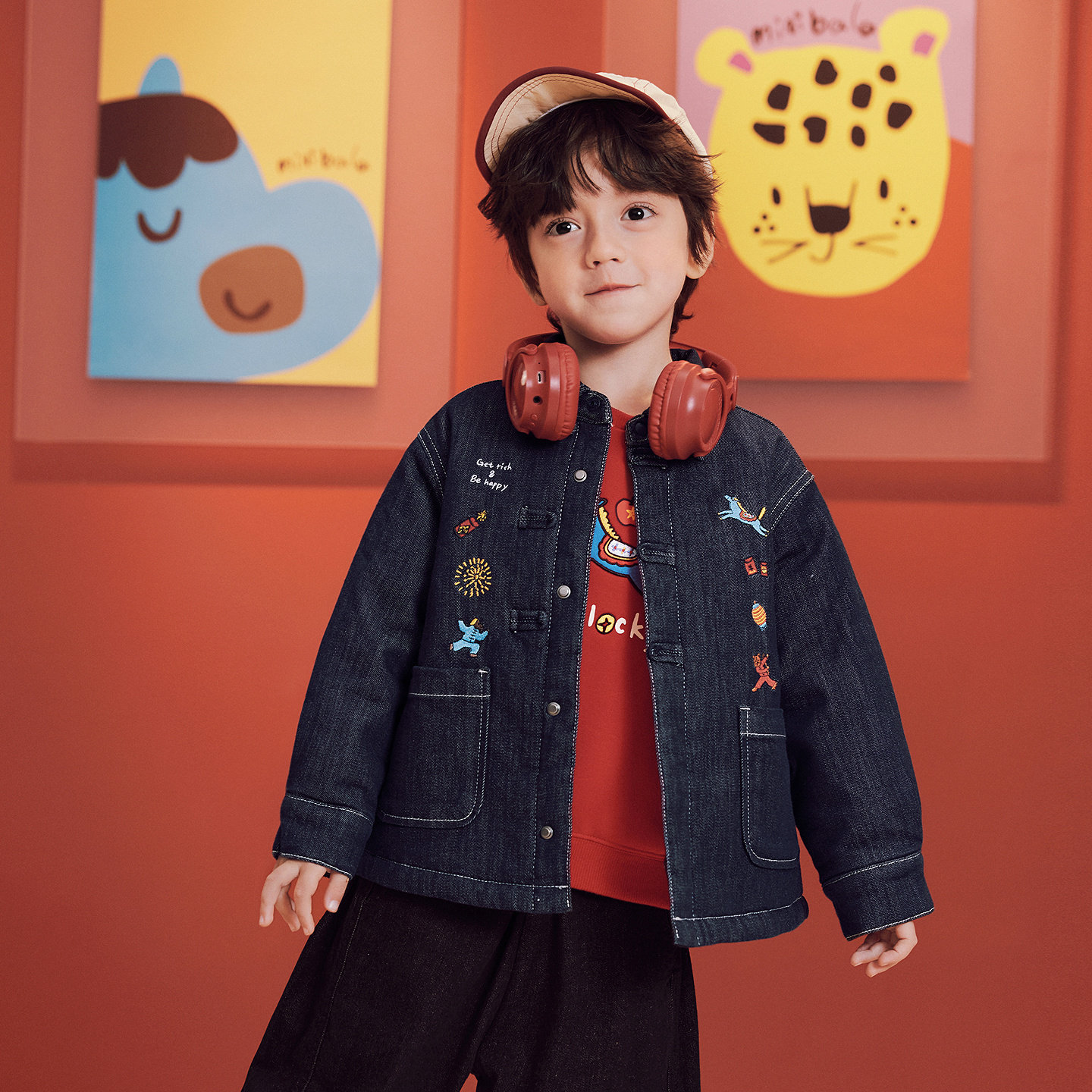 迷你巴拉男女童夹棉外套新中式新年儿童拜年服外衣2026春新品,淘宝优惠券,粉丝福利购,淘宝优惠卷