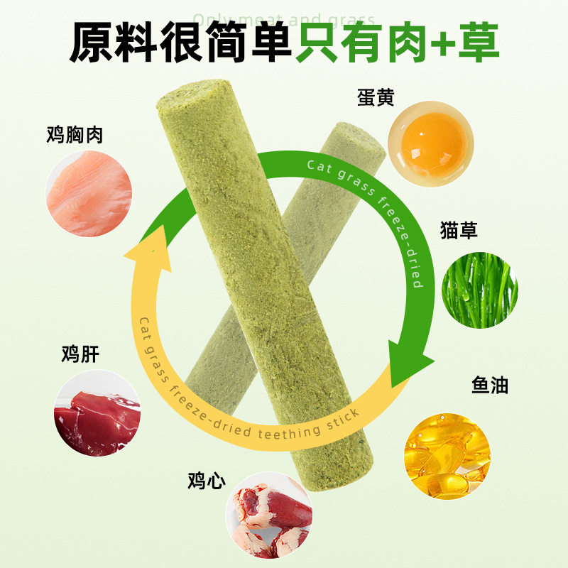 猫草棒猫咪磨牙零食猫草冻干幼猫成猫化毛球排毛猫草片洁齿磨牙棒,淘宝优惠券,粉丝福利购,淘宝优惠卷