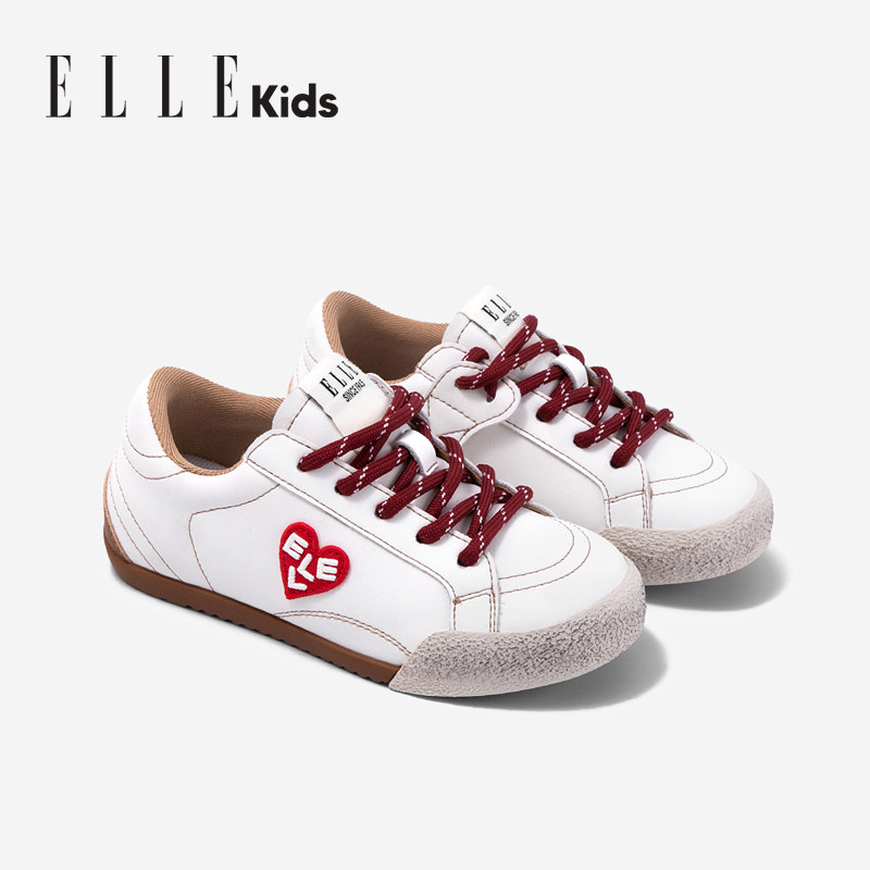 ELLEkids童鞋复古儿童小白鞋女童板鞋2025春秋季新款中大童亲子鞋,淘宝优惠券,粉丝福利购,淘宝优惠卷