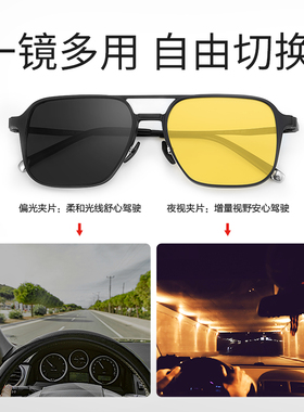 普莱斯时尚夹片二合一偏光眼镜