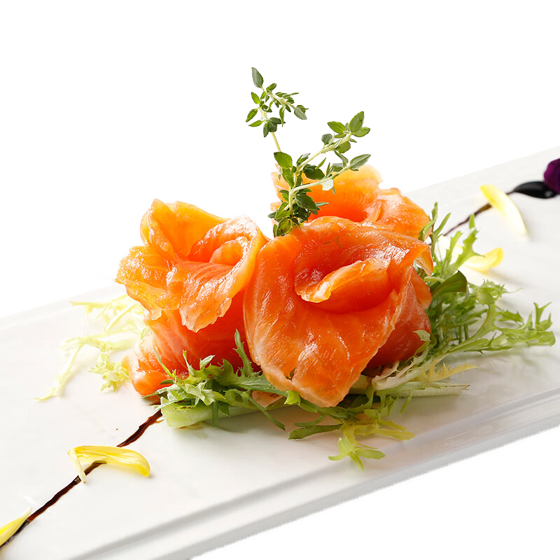 【3件85折】新日期 渔传播苹果木烟熏智利三文鱼切片熏制大西洋鲑,淘宝优惠券,粉丝福利购,淘宝优惠卷