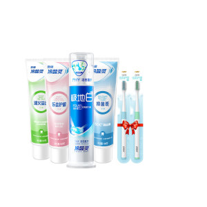 冷酸灵固齿优护抗敏感牙膏100g*3支+极地白130g*1支护理套装