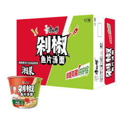 康师傅方便面经典剁椒鱼片汤面110g*12桶