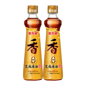 金龙鱼调料油纯芝麻油400ml*2瓶调味凉拌菜凉菜纯正调味油家用