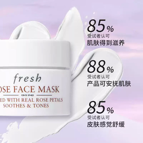 【下拉更优惠】Fresh/馥蕾诗玫瑰润泽舒缓保湿面膜15ml*5 - 图1