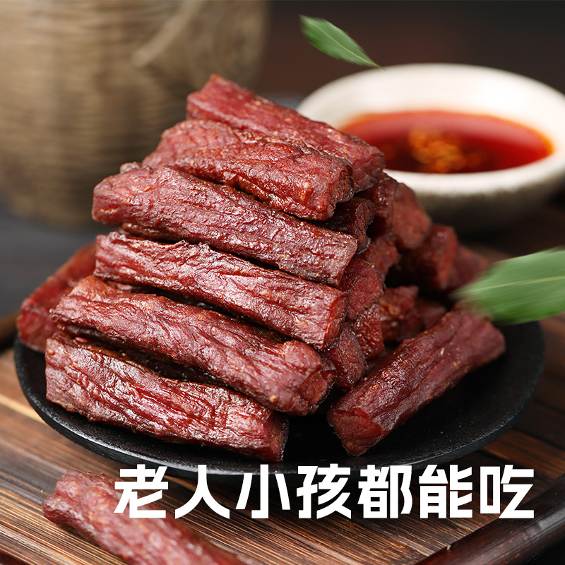 科尔沁手撕风干牛肉干原味480g*1内蒙古特产男女生休闲零食大包装 - 图2