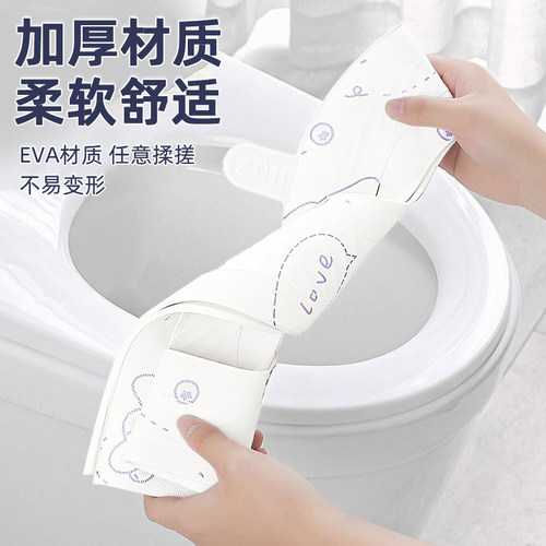 马桶垫可水洗家用防水免洗四季通用粘贴式坐垫坐便套座圈贴垫印花 - 图3