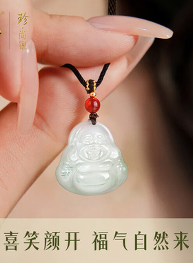 中国黄金珍尚银弥勒佛纯银项链