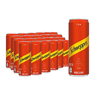 可口可乐怡泉饮料干姜气泡水330ml*24罐