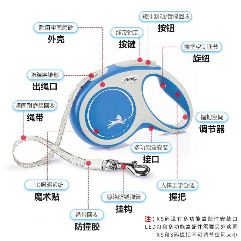 包邮flexi福莱希德国外星人系列狗狗自动伸缩牵引绳链大中小型犬 - 图2