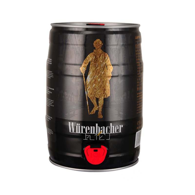 【进口】瓦伦丁德国原装进口黑啤啤酒5L*1桶麦香浓郁焦香黑啤酒 - 图0