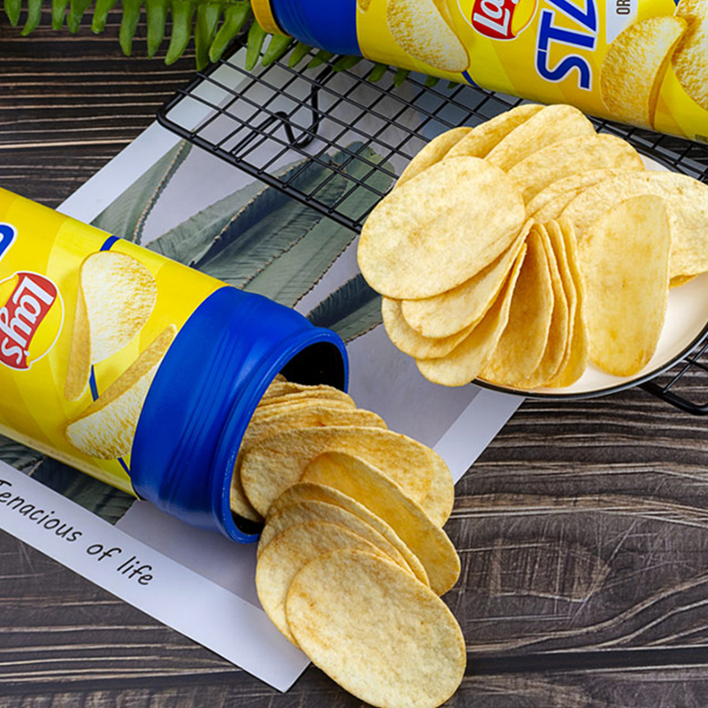 【直营】原装进口乐事无限原味桶装薯片163g休闲零食网红膨化小吃