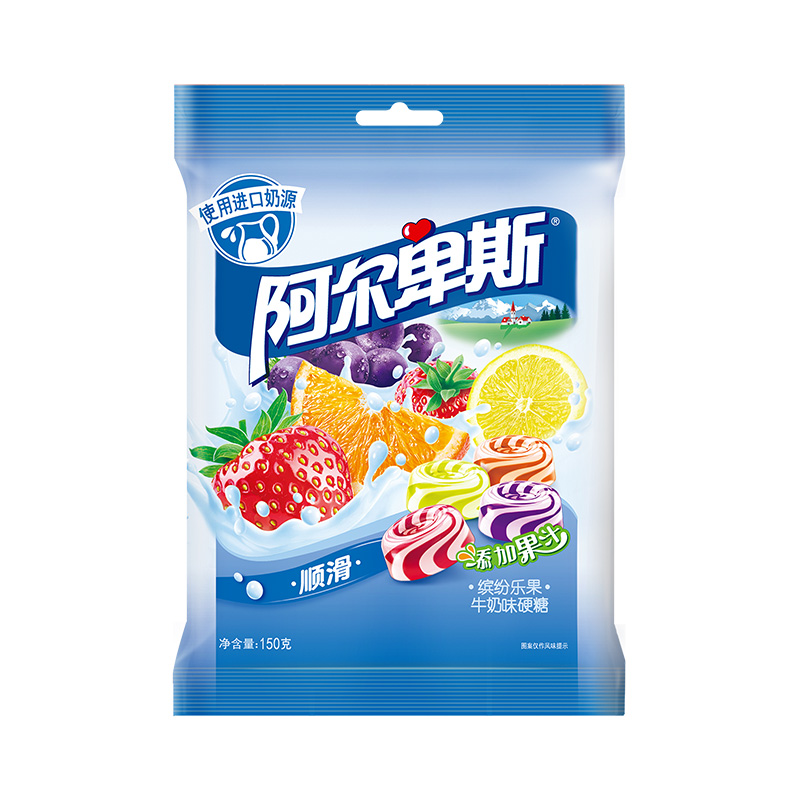 阿尔卑斯缤纷乐果牛奶硬糖喜糖口味糖果休闲凑单小零食150g - 图0