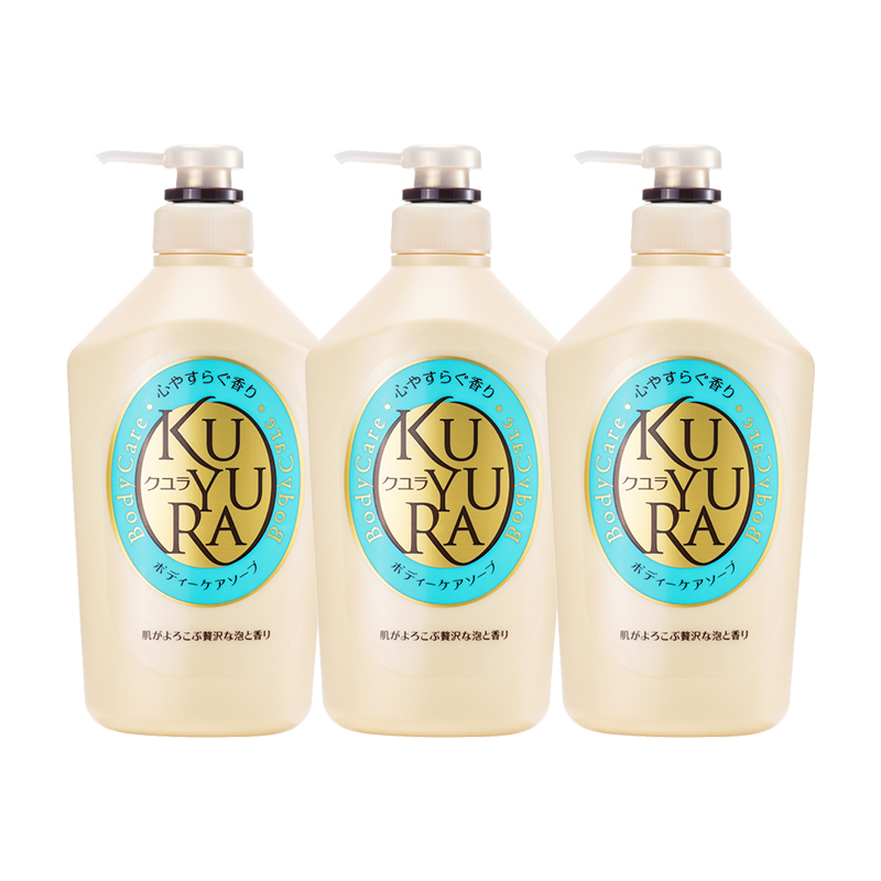 可悠然恬静清香沐浴露滋润保湿温和清洁550ml*3家庭装香味持续